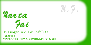 marta fai business card